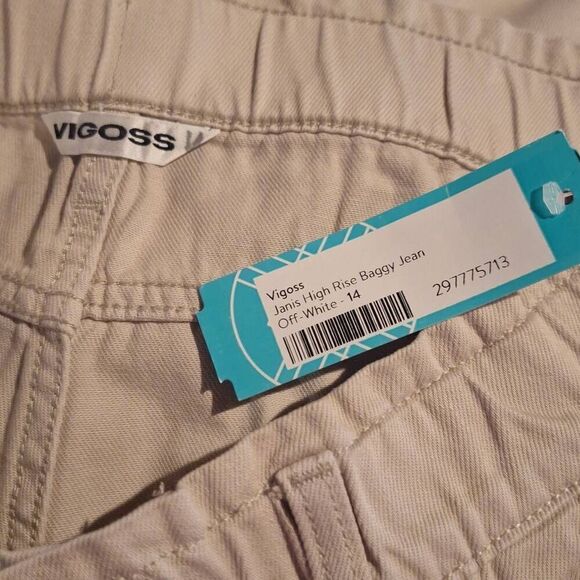 Stitch Fix | Vigoss Janis High Rise‎ Baggy Jeans Off-White Size 14 NEW - Picture 3 of 5